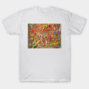 Jackson Pollock color art, colorful pattern, Jackson Pollock design, T-Shirt